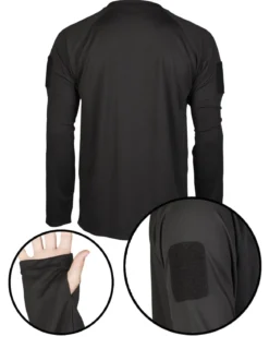 Mil-Tec Tactical - pitkähihainen paita, musta