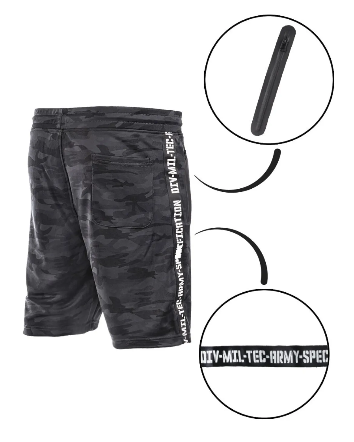 Mil-Tec Training - Shortsit, dark camo
