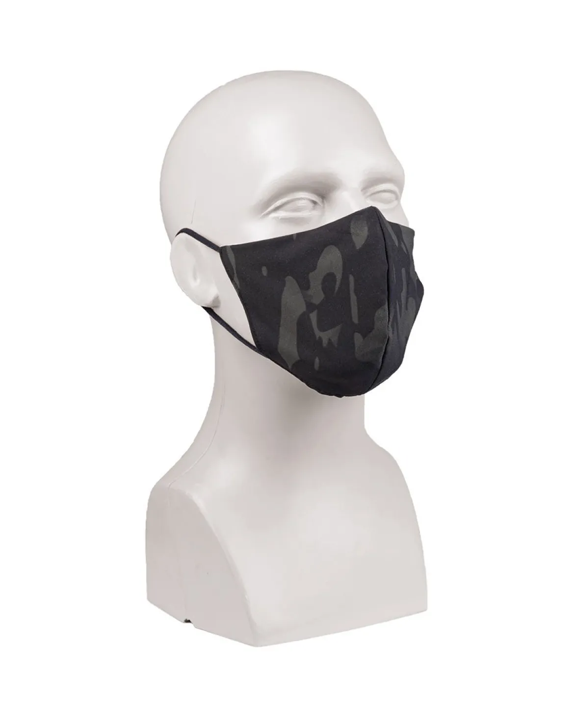 Mil-Tec V shape - Joustava kasvomaski,multitarn black