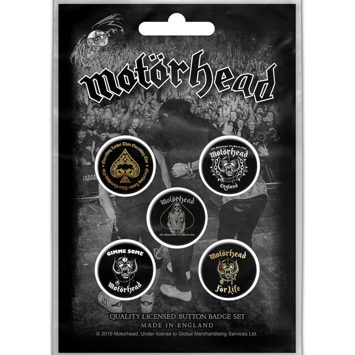 Motörhead Clean your clock - Pinssi setti 5kpl
