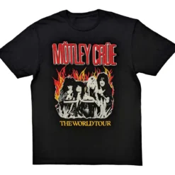 Mötley Crüe Vintage World Tour Flames - T-Paita