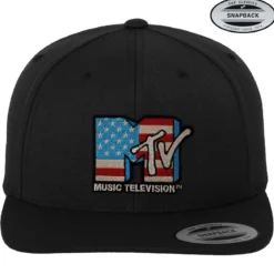 MTV American Flag Premium Snapback lippis, musta