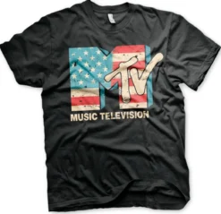 MTV Distressed USA Flag - T-paita