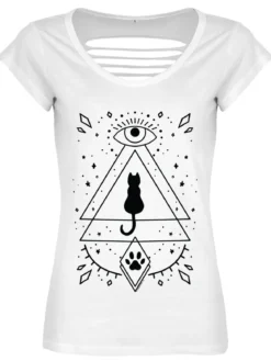 Mystical Kitten razor back - naisten t-paita