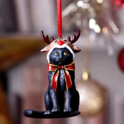 Nemesis Now Reindeer Cat - Joulukuusen koriste