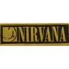 Nirvana: Logo &happy face bordered - Kangasmerkki