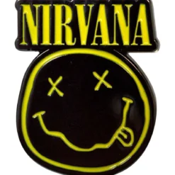 Nirvana: Logo & happy face cut-out - Pinssi