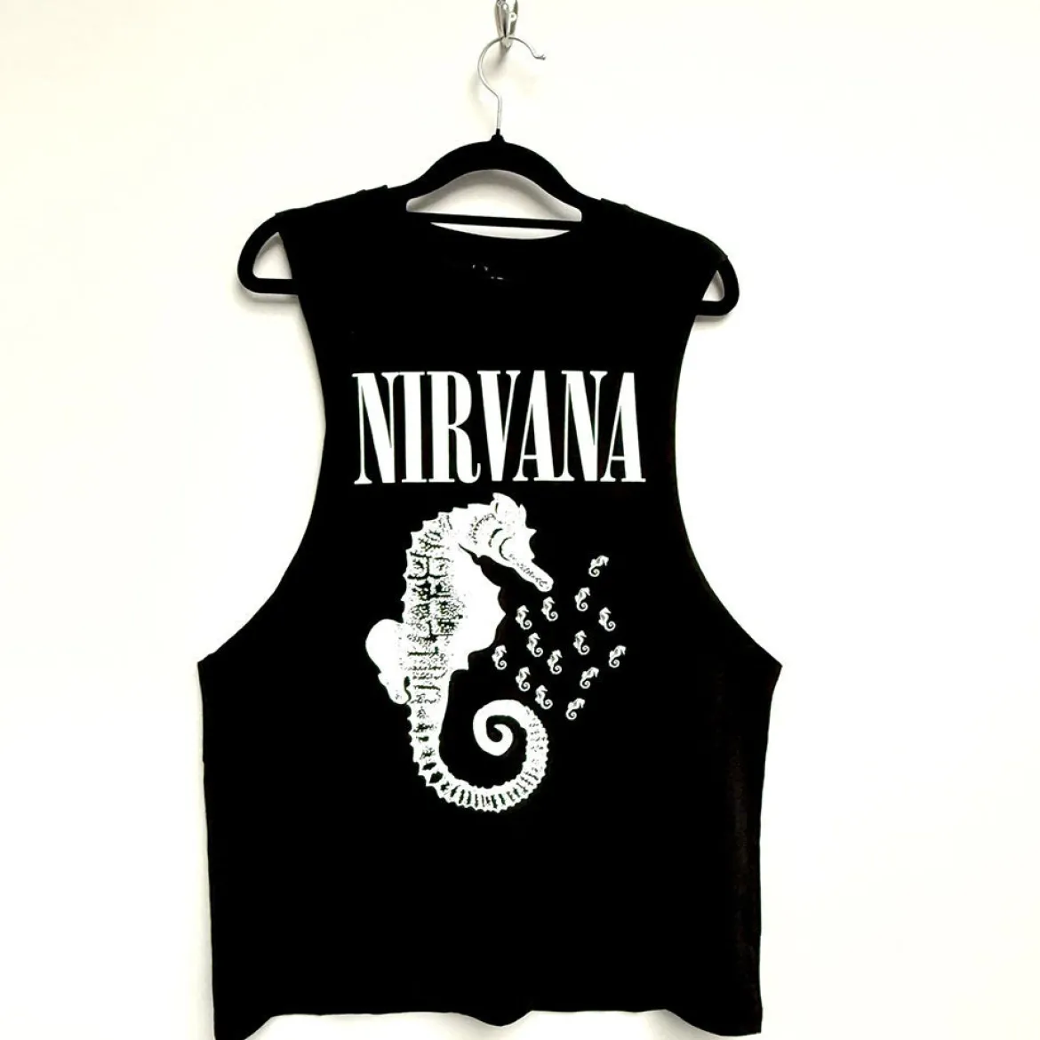 Nirvana: Seahorse & Logo mono - Hihaton paita