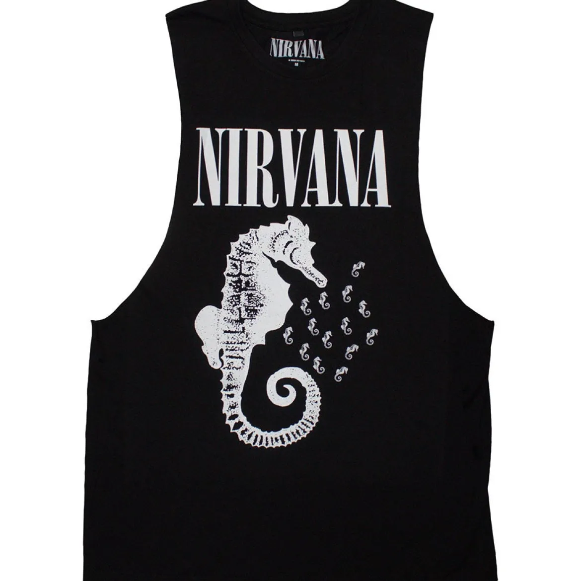 Nirvana: Seahorse & Logo mono - Hihaton paita