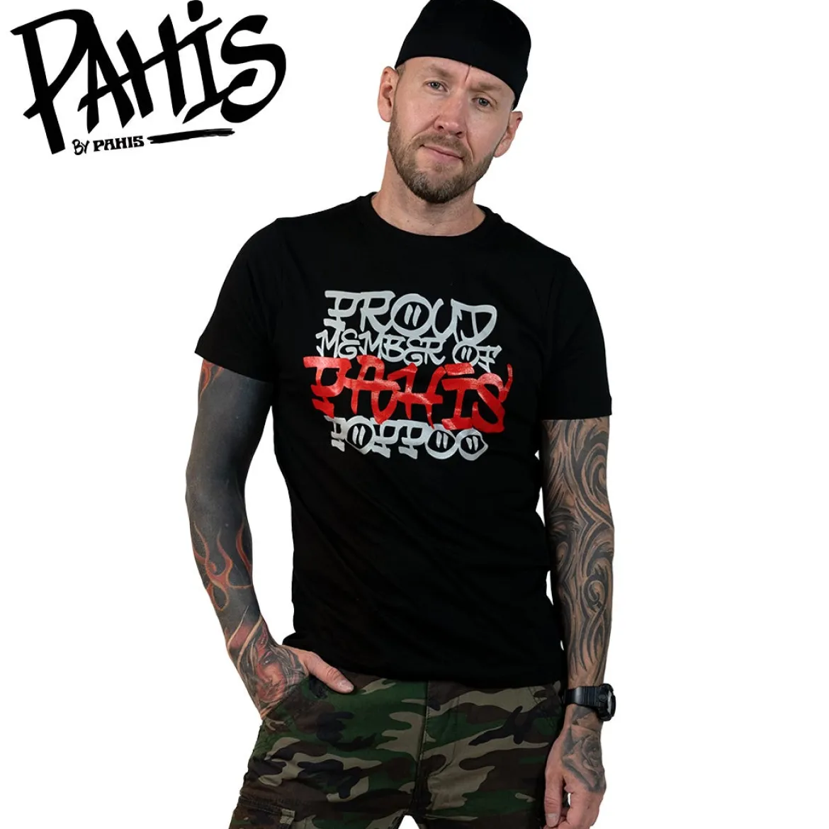 Pahis-poppoo T-paita, musta