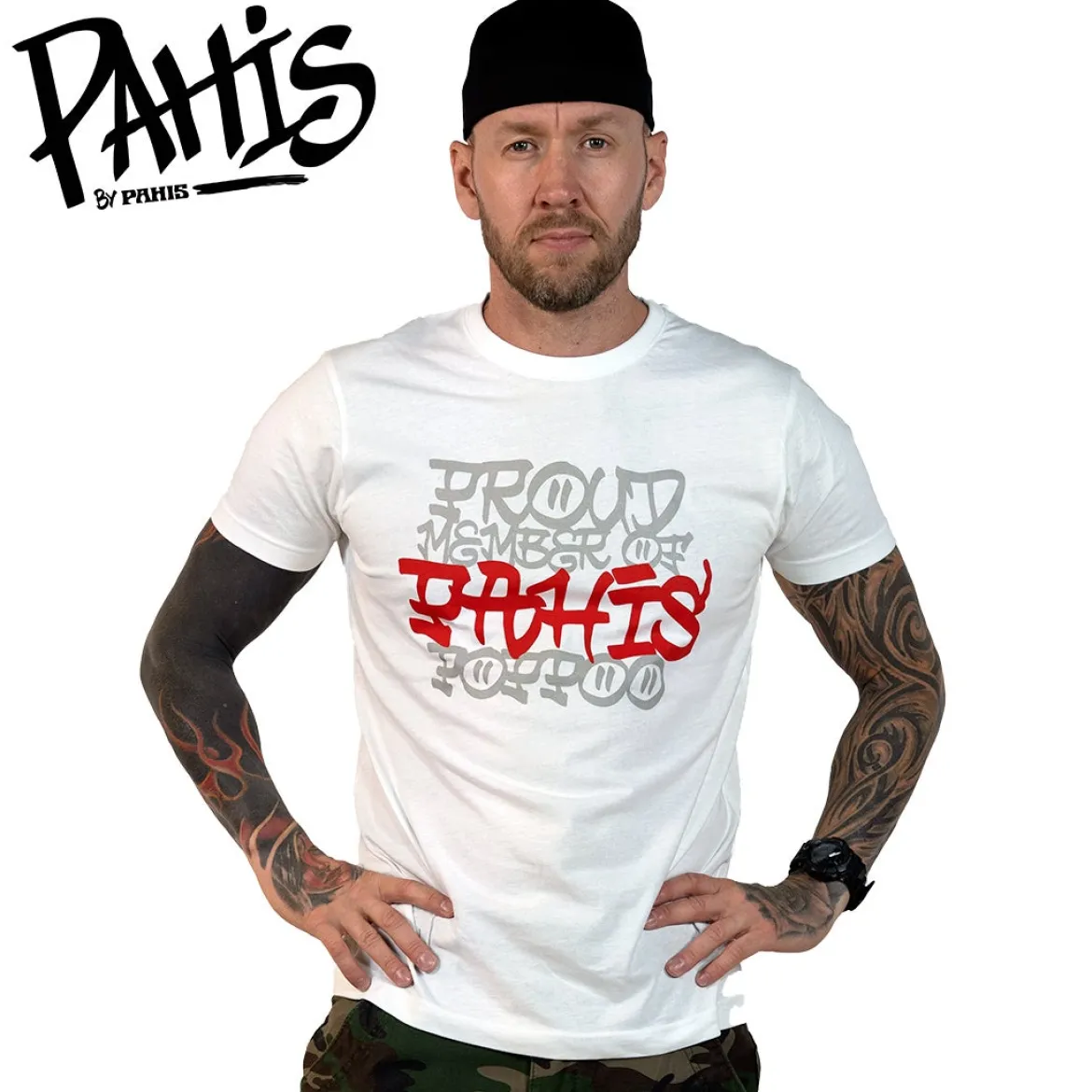 Pahis-poppoo T-paita, valkoinen