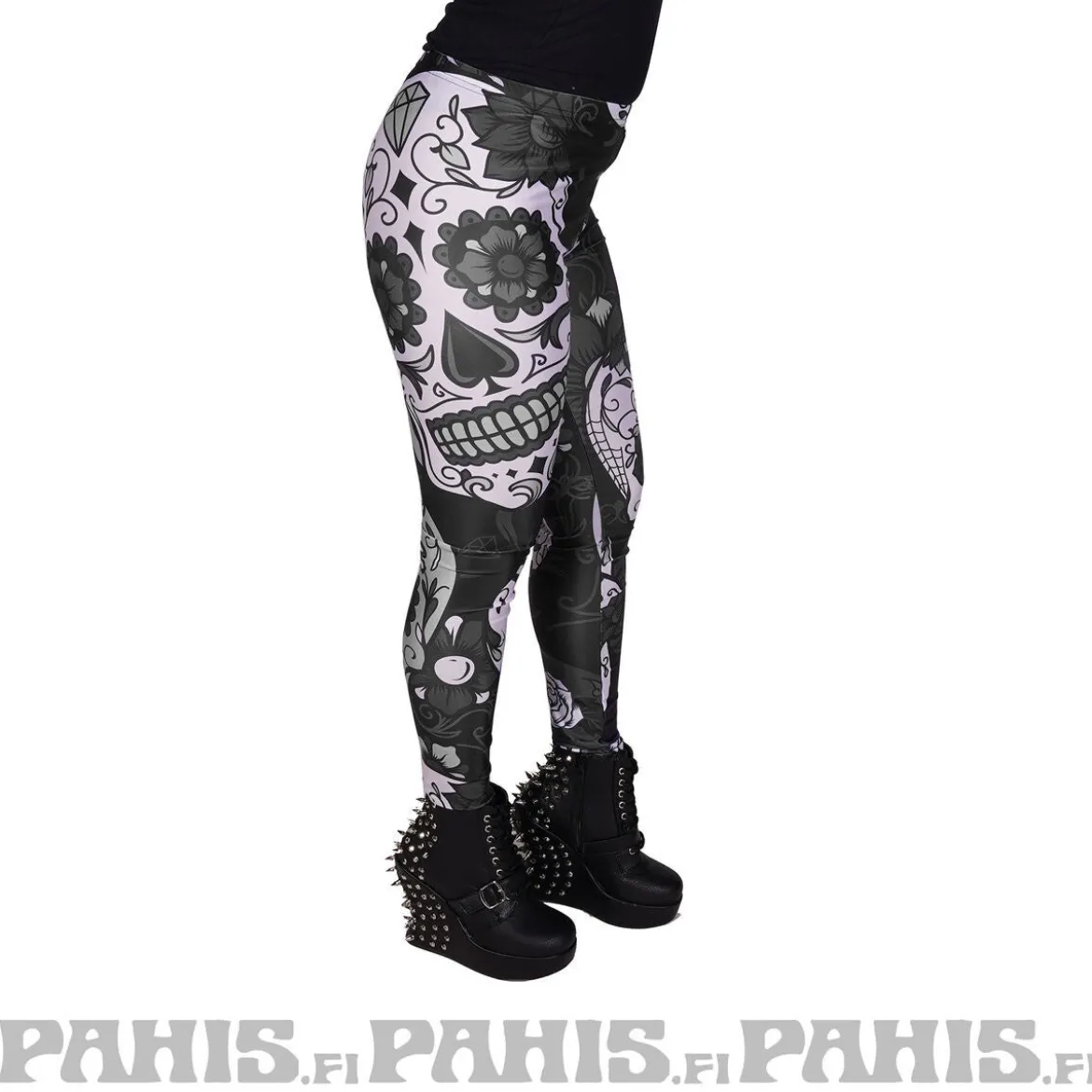Pahis Sugar Skull - leggingsit, harmaa