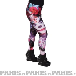 Pahis Sugar Skull & Roses - legginsit