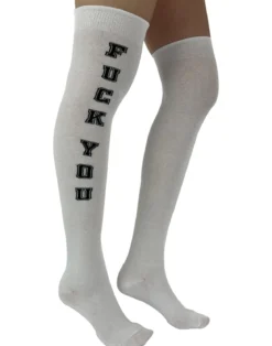 Pamela Mann F You - Ylipolvensukat, white/black