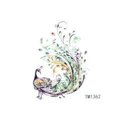 Peacock - pieni siirtotatuointi