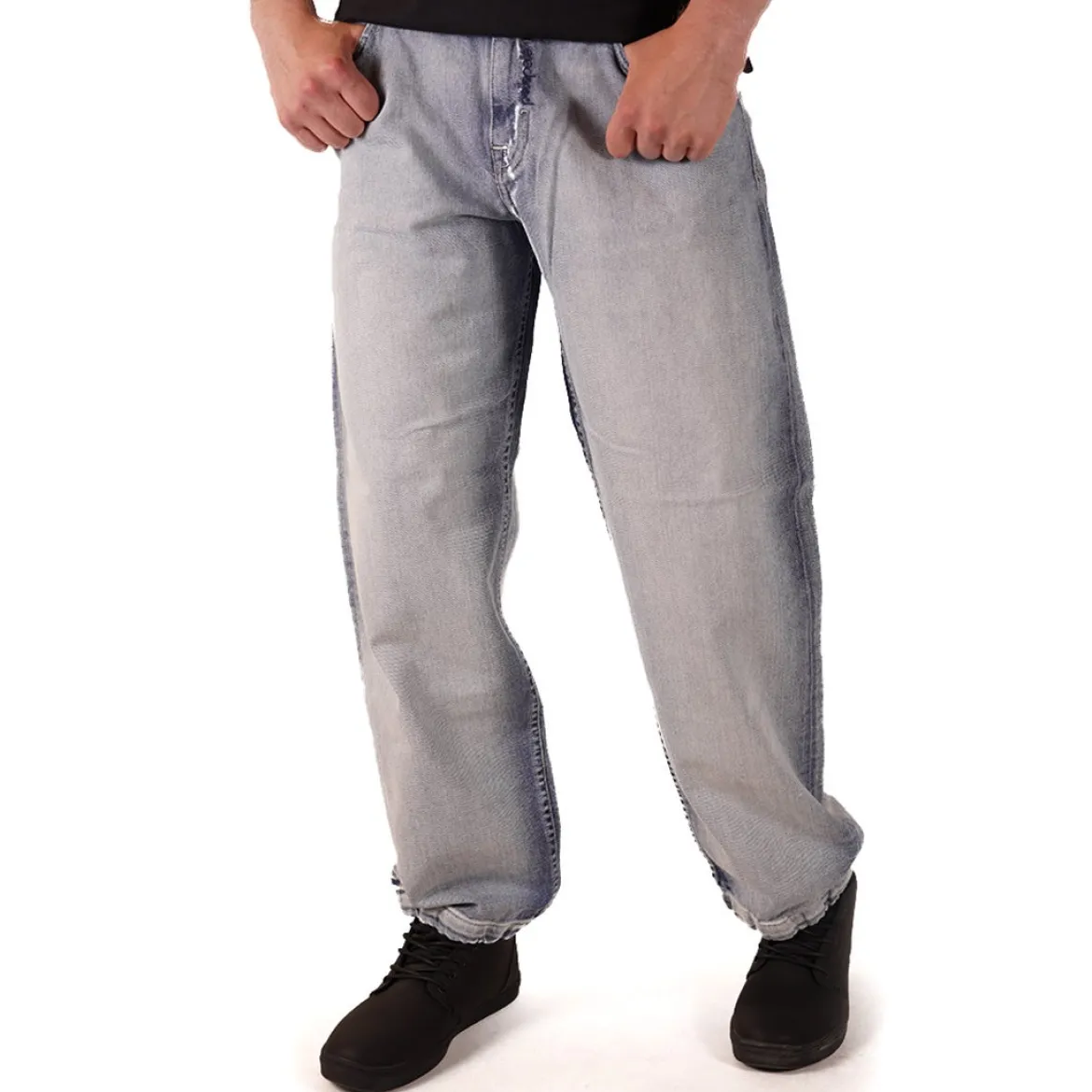 Pelle Pelle Baxter Baggy- Farkut, White wash