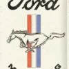 Peltikyltti 20x30cm - Ford Mustang Horse & Stripes Logo