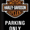 Peltikyltti 30x40cm - Harley Davidson Parking Only