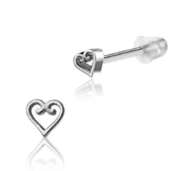 Pieni sydän - Teräs korvakorut