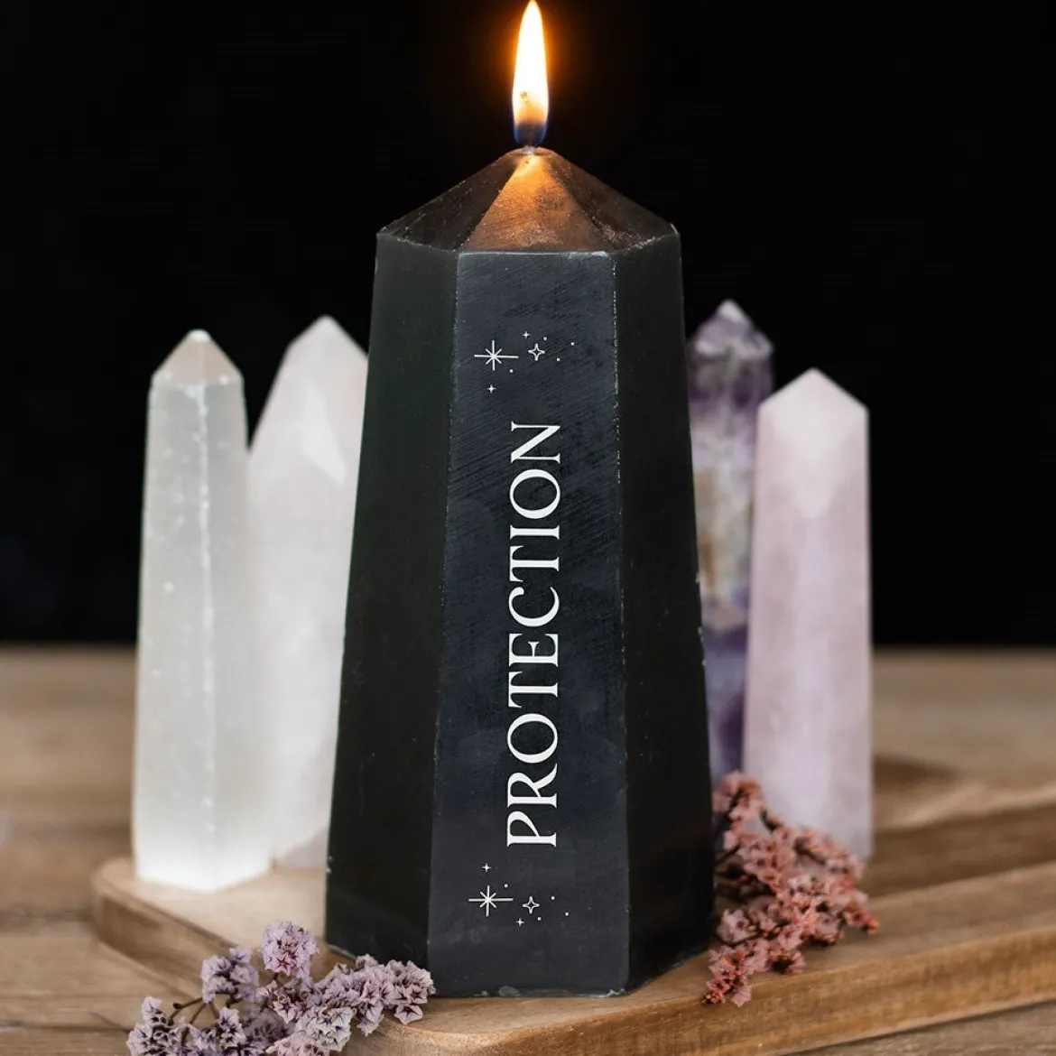 Protection - Obsidiaani kynttilä