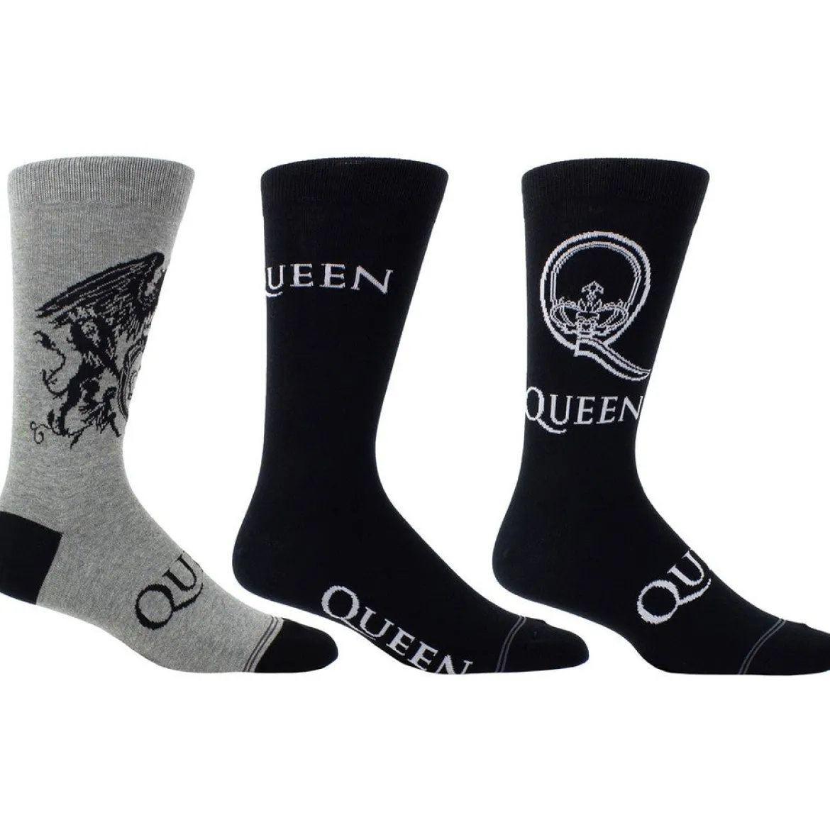 Queen: Logos - Sukkasetti, 3-pack