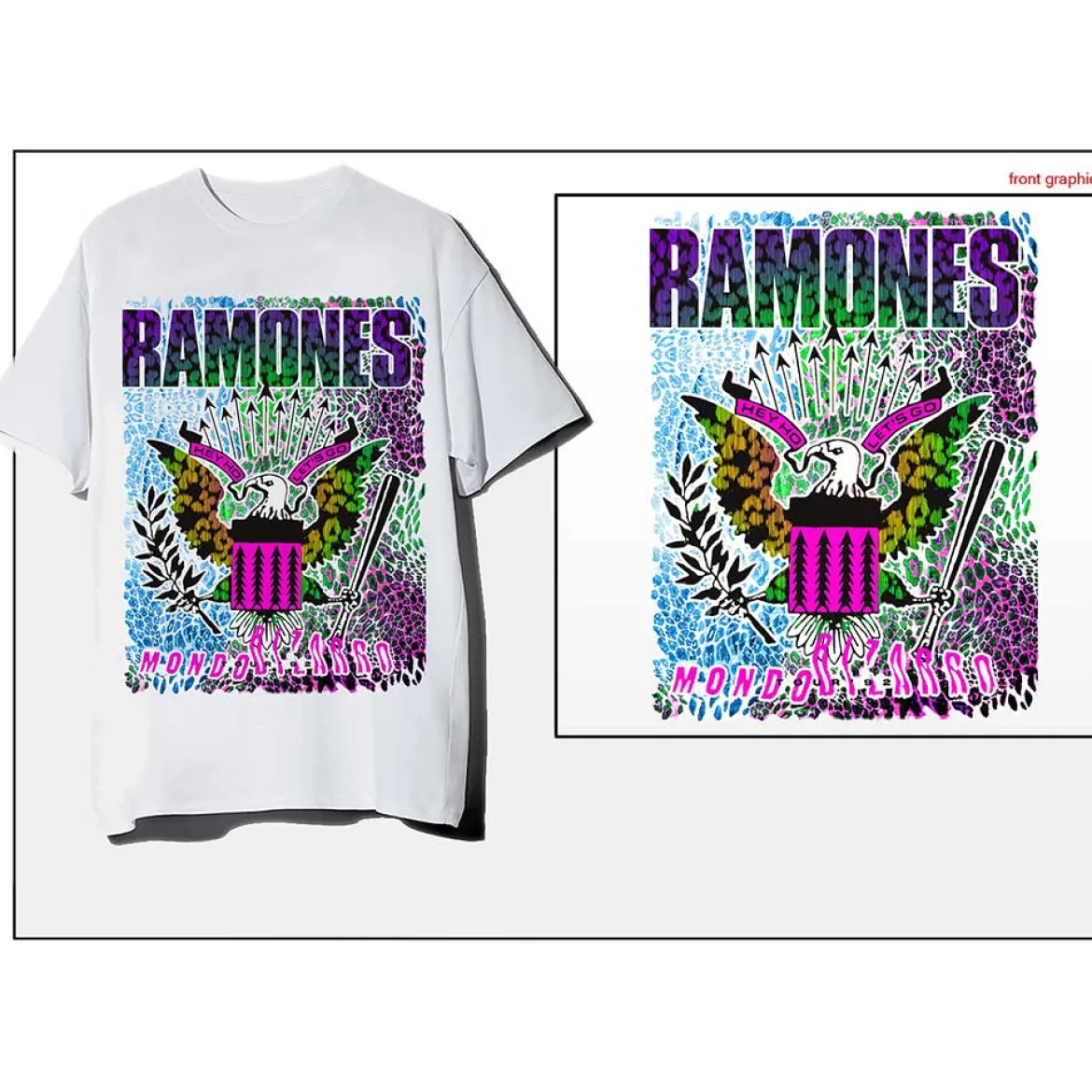 Ramones Animal Skin - T-paita
