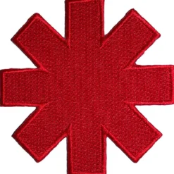 Red Hot Chili Peppers: Asterisk Cut-Out Red Border- Kangasmerkki