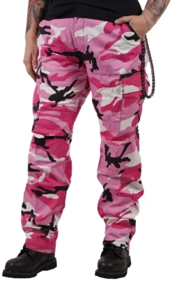 Rothco Color Camo BDU - Reisitaskuhousut, pink camo