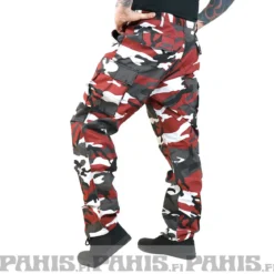 Rothco Color Camo BDU - Reisitaskuhousut, red camo