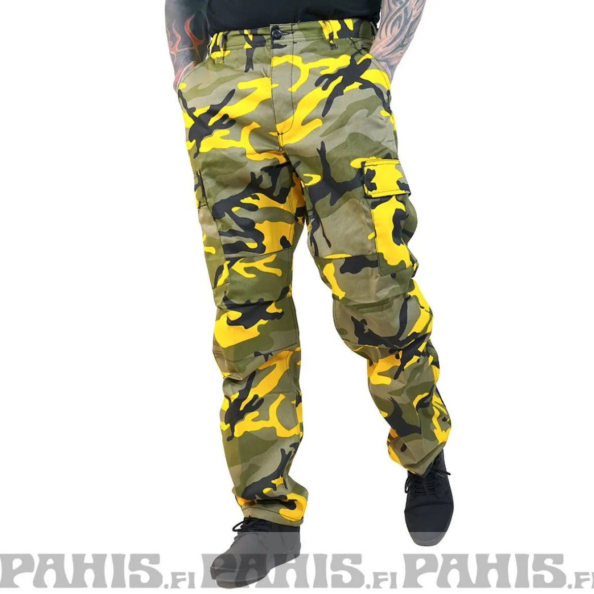 Rothco Color Camo BDU - Reisitaskuhousut, stinger yellow