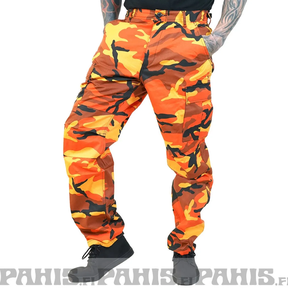 Rothco Color Camo BDU - Reisitaskuhousut, savage orange