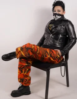 Rothco Paratrooper Colored Camo - Naisten reisitaskuhousut, savage orange
