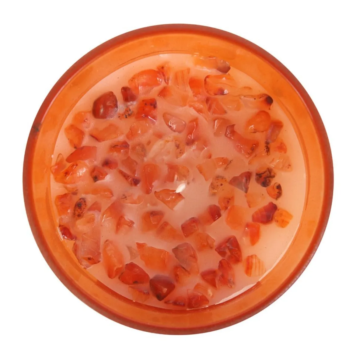 Sacral Chakra Orange Crystal Chip - Kynttilä