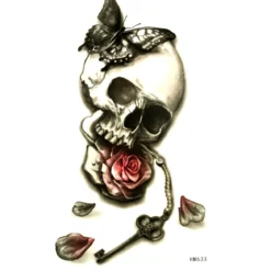 Skull & key - siirtotatuointi