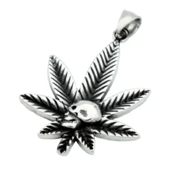Skull Leaf - kirurginteräsriipus