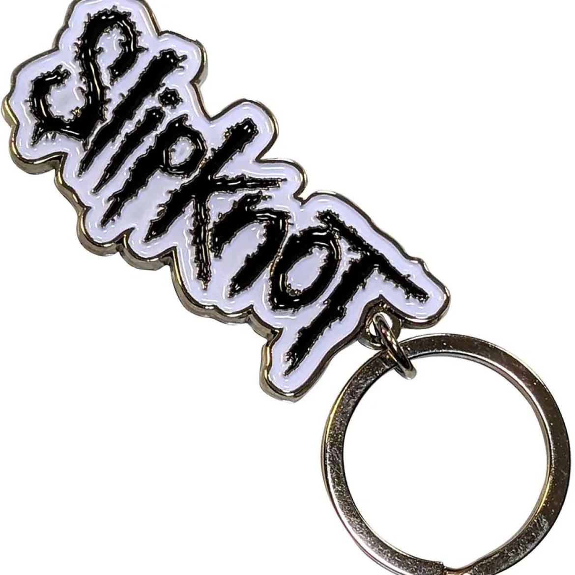 Slipknot Black Logo White Border - Avaimenperä