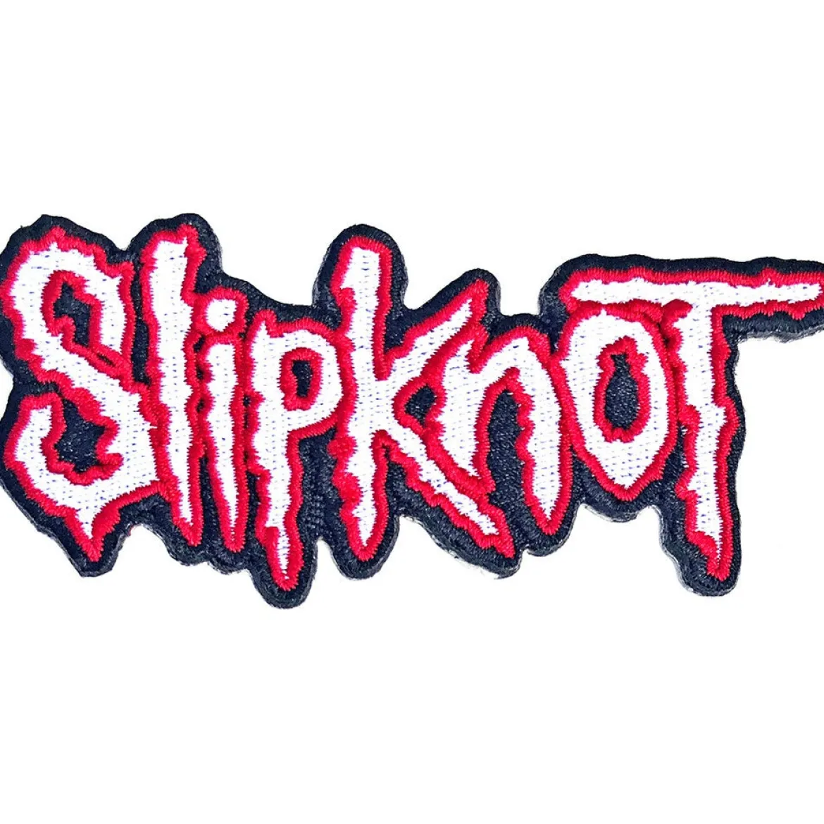Slipknot cut out logo red border - Kangasmerkki