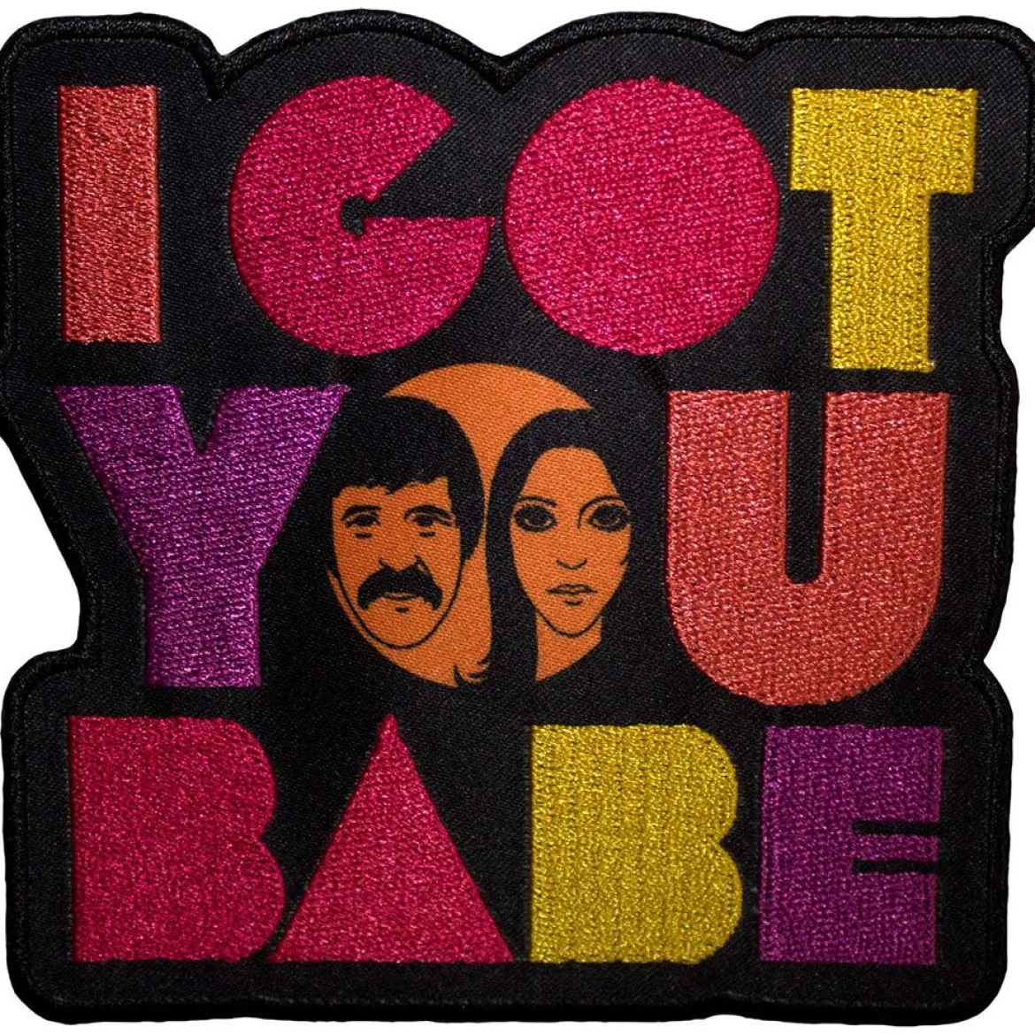Sonny & Cher I Got You Babe Faces - Kangasmerkki
