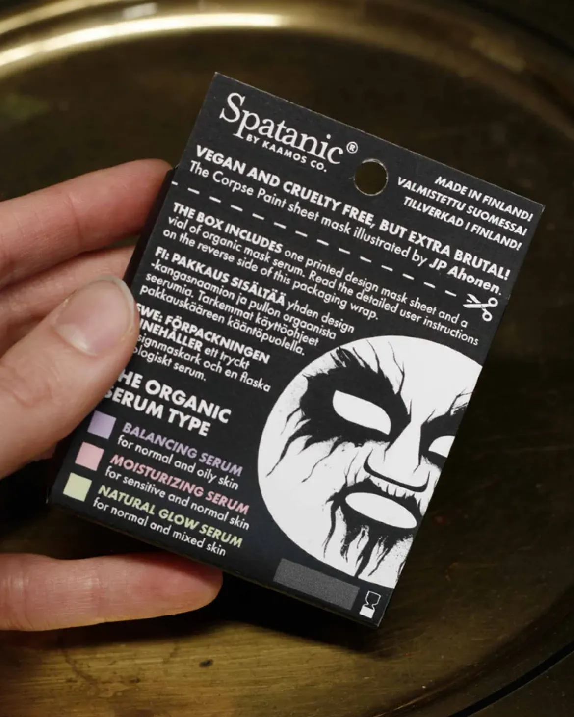 Spatanic Corpse Paint kasvonaamiosetti 1kpl, orgaaninen