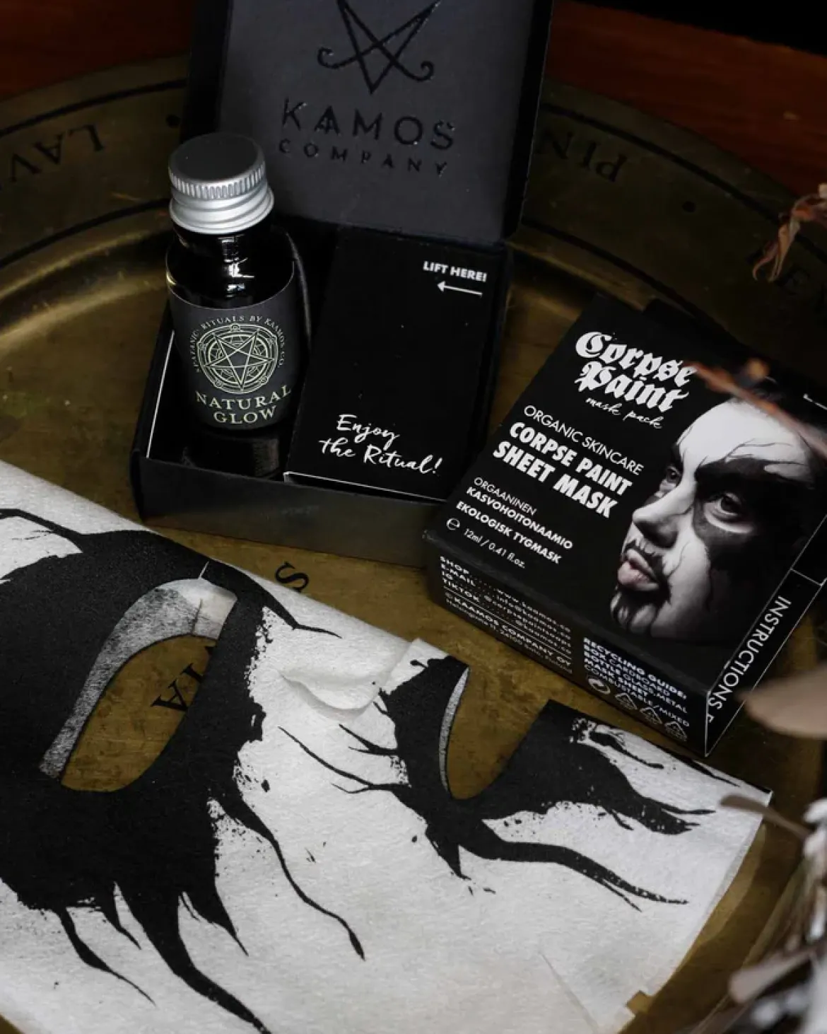 Spatanic Corpse Paint kasvonaamiosetti 1kpl, orgaaninen