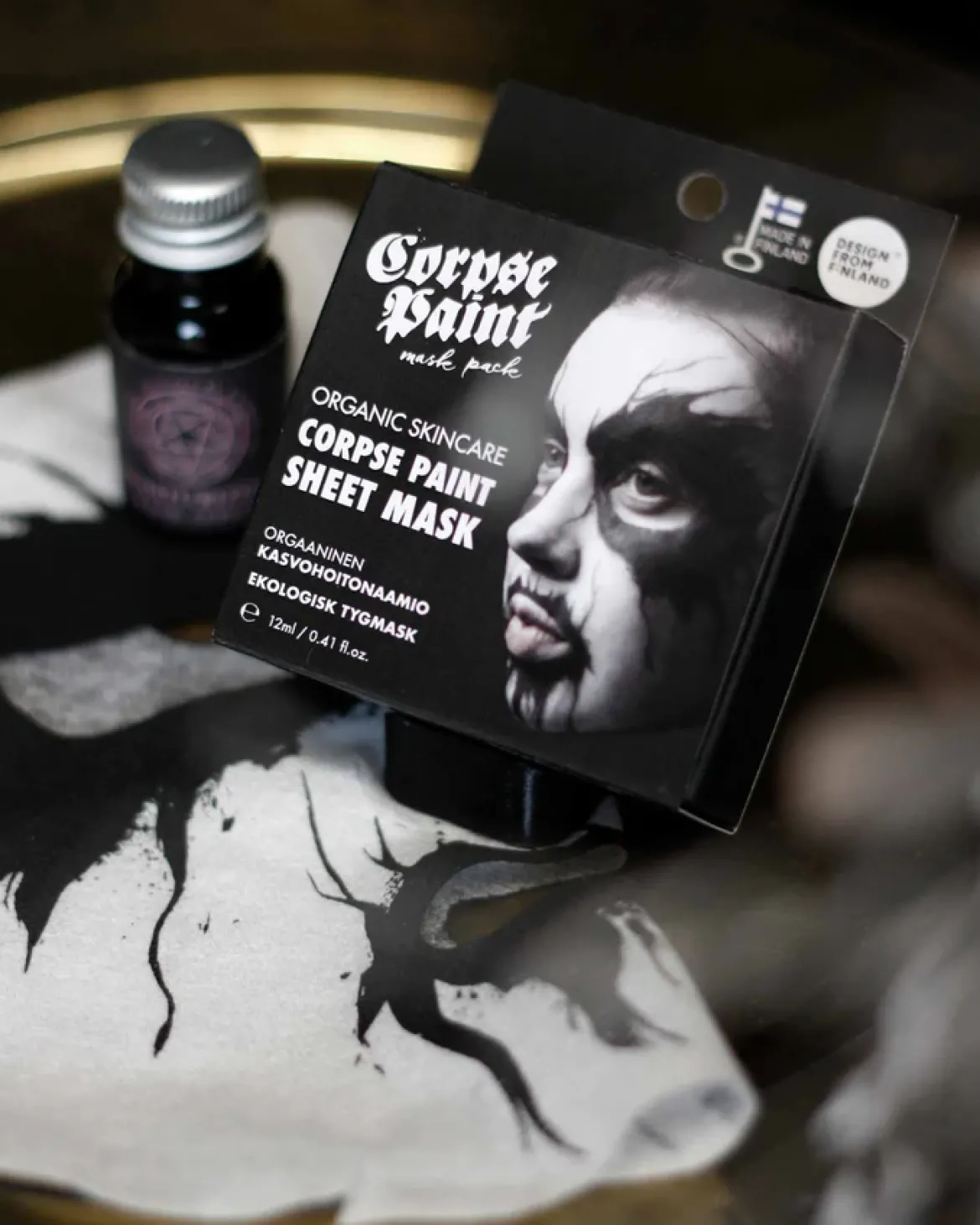 Spatanic Corpse Paint kasvonaamiosetti 1kpl, orgaaninen