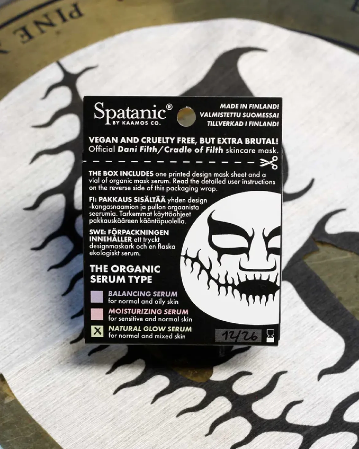 Spatanic Cradle of Filth Dani, kasvonaamiosetti 1kpl