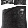 Spiral Skull Scroll - kahden hengen pussilakana + Tyynyliina