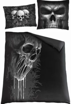 Spiral Skull Scroll - kahden hengen pussilakana + Tyynyliina