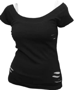 Spiral Urban Fashion 2in1 - Naisten toppi, mustavalkea