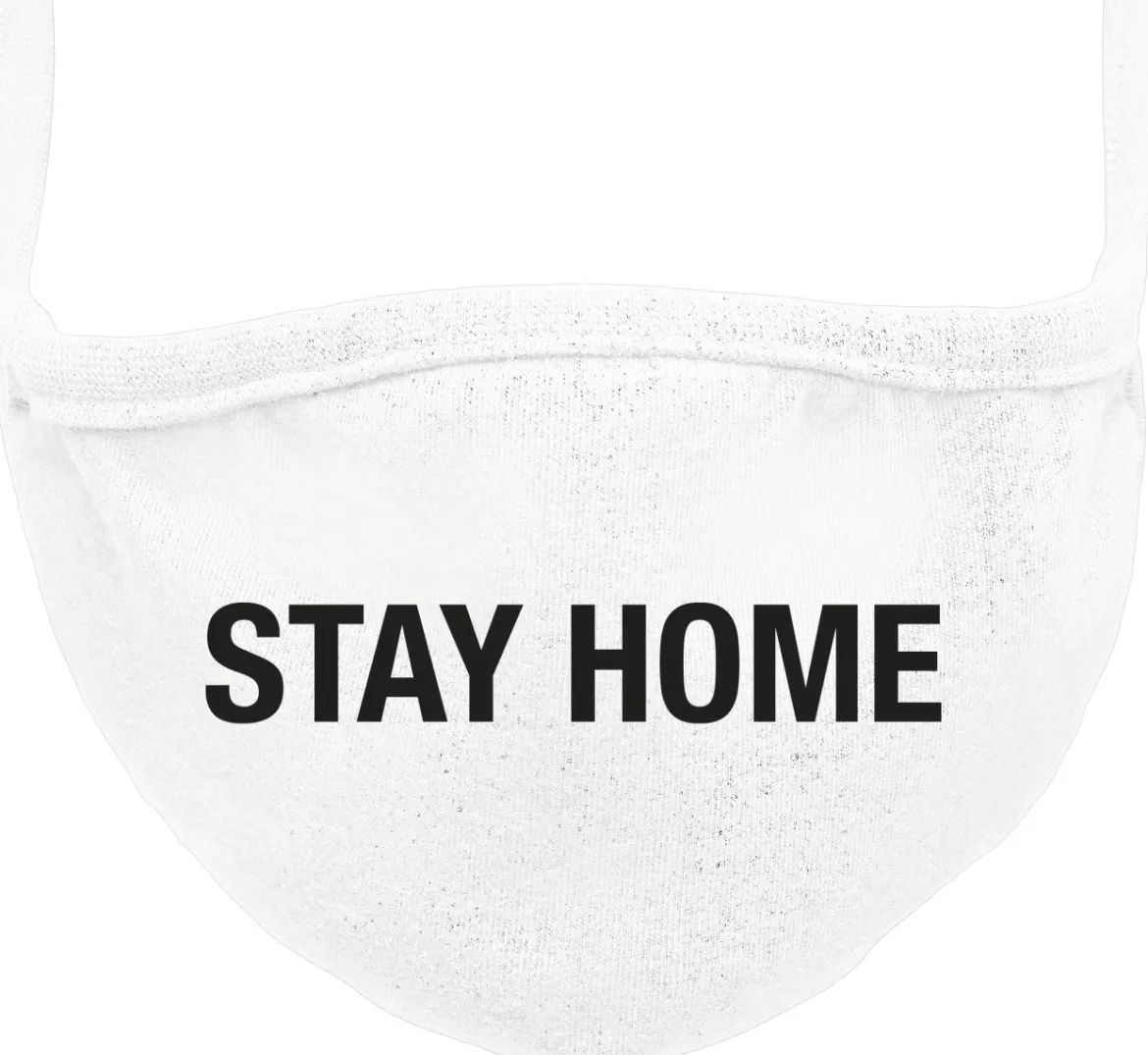 Stay Home kasvomaski, white