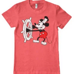 Steamboat Willie - T-paita, punainen