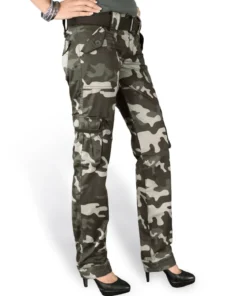 Surplus Premium Slimmy - Naisten reisitaskuhousut, black camo