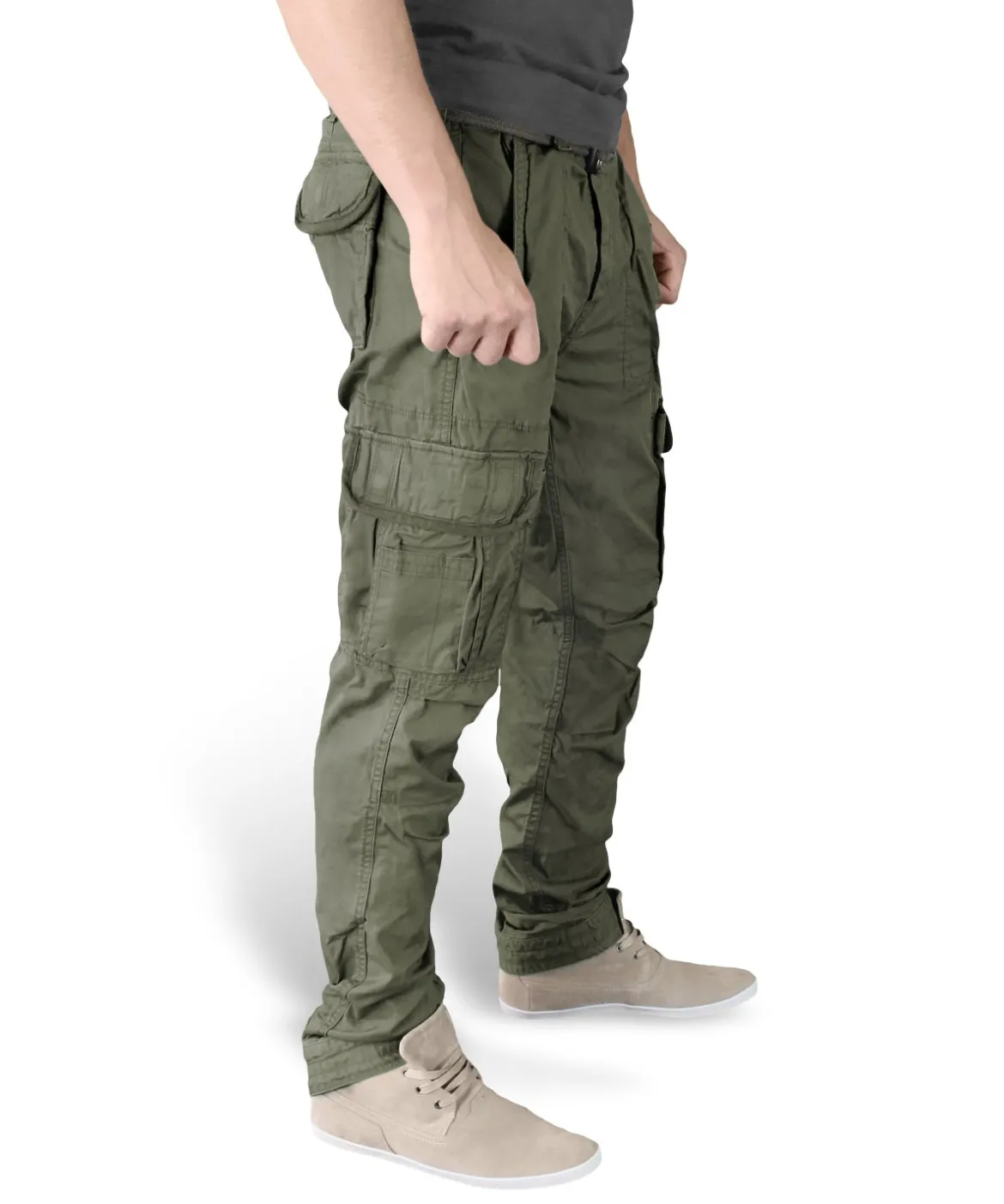 Surplus Premium Slimmy - Reisitaskuhousut, Oliivi