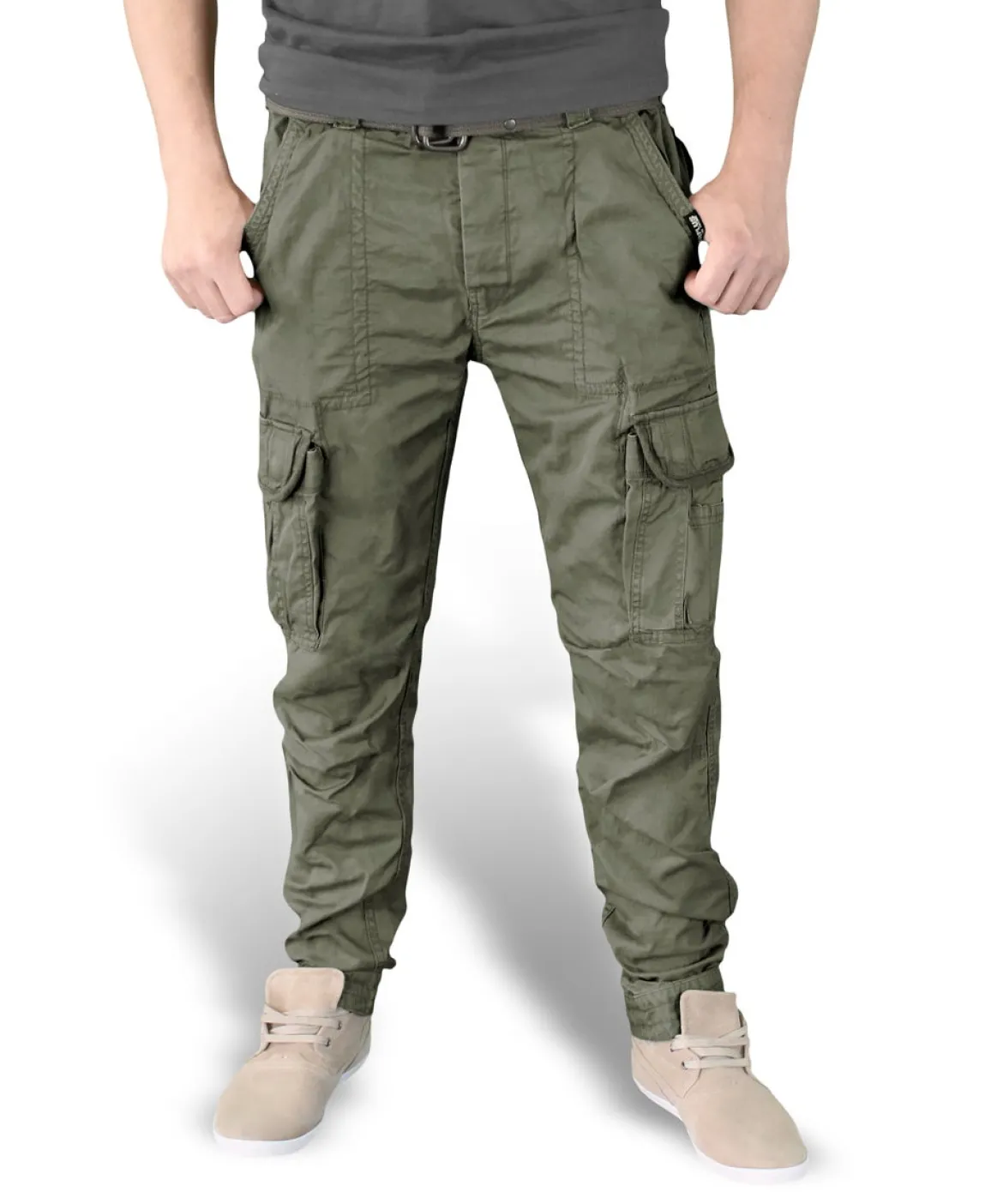 Surplus Premium Slimmy - Reisitaskuhousut, Oliivi